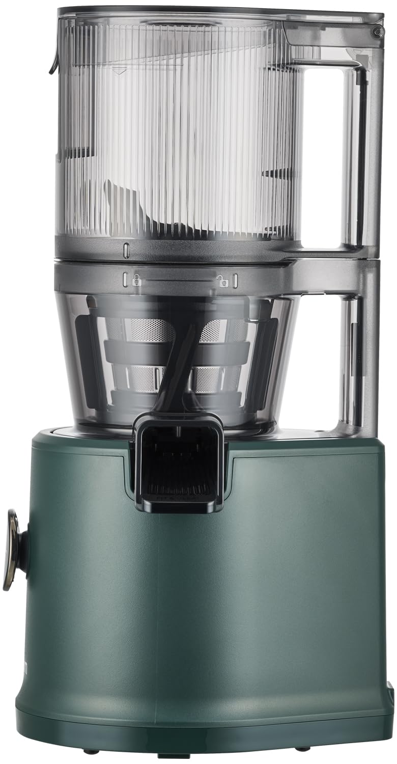 Hurom H80-ST Neuer Slow Juicer | Elektrische Kaltpresse | Entsafter für Gemüse & Obst | 2.2L Kapazität | Automatische Entsaftungsfunktion | BPA-frei | 15 Jahre Garantie | 200W | (Dunkelgrün)